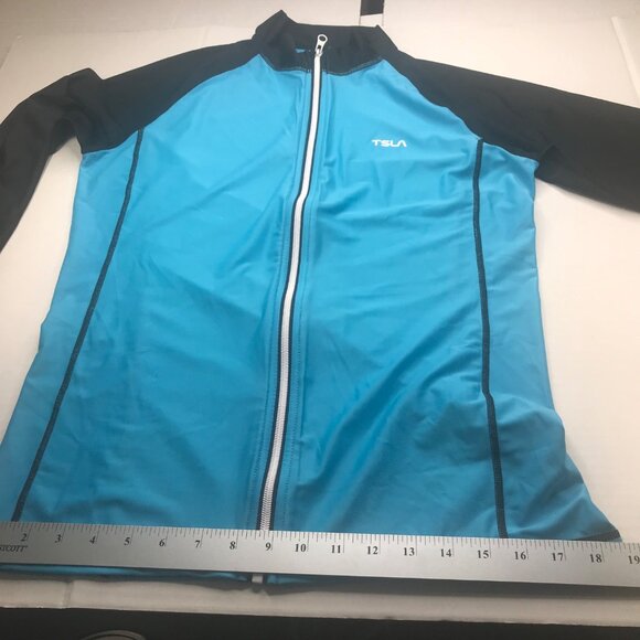 TSLA Men's Small Blue Black Exercise Jacket Preowned - Picture 9 of 11